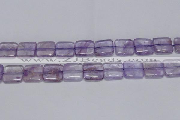 CNA845 15.5 inches 20mm square natural light amethyst beads