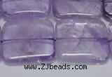 CNA846 15.5 inches 25mm square natural light amethyst beads