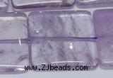 CNA849 15.5 inches 40mm square natural light amethyst beads