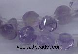 CNA900 Top drilled 7*7mm faceted teardrop amethyst gemstone beads