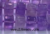 CNA902 15.5 inches 11*15*15mm faceted triangle natural amethyst beads