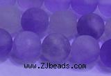 CNA914 15.5 inches 12mm round matte amethyst gemstone beads