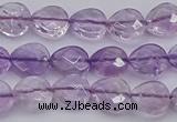 CNA924 15.5 inches 10*10mm faceted flat teardrop natural amethyst beads