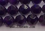 CNA938 15.5 inches 10mm faceted nuggets amethyst gemstone beads
