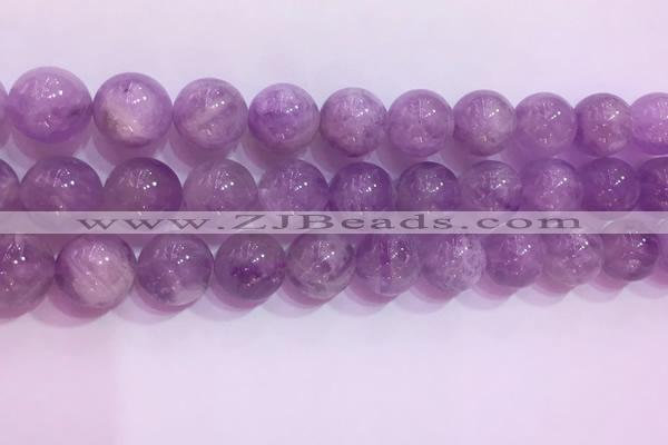 CNA957 15.5 inches 14mm round natural lavender amethyst beads