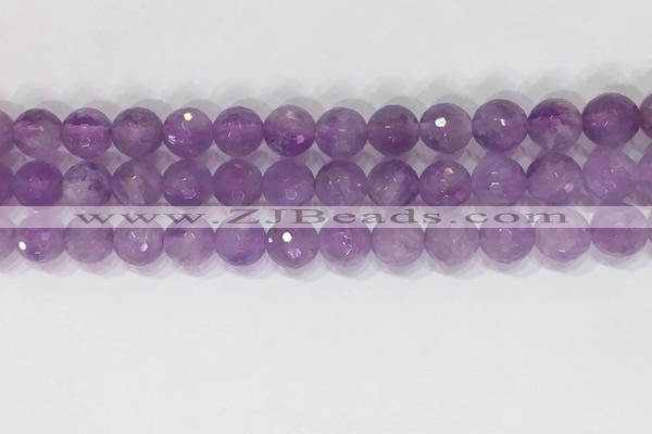 CNA964 15.5 inches 8mm faceted round natural lavender amethyst beads