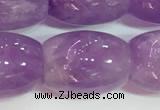 CNA978 15.5 inches 13*18mm drum natural lavender amethyst beads