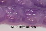 CNA981 15.5 inches 14*14mm drum natural lavender amethyst beads