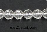 CNC09 15.5 inches 10mm faceted round grade AB natural white crystal beads