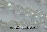 CNC101 15 inches 8mm faceted nuggets white crystal beads