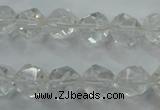 CNC102 15 inches 10mm faceted nuggets white crystal beads