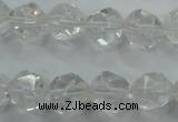 CNC103 15 inches 12mm faceted nuggets white crystal beads