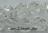 CNC105 15 inches 16mm faceted nuggets white crystal beads