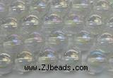 CNC201 15.5 inches 6mm round AB-color white crystal beads