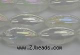CNC212 15.5 inches 10*20mm rice AB-color white crystal beads