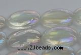 CNC218 15.5 inches 18*25mm oval AB-color white crystal beads