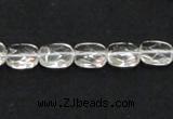 CNC24 8*10mm faceted rectangle grade AB natural white crystal beads