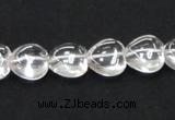 CNC36 10*10mm heart grade AB natural white crystal beads wholesale