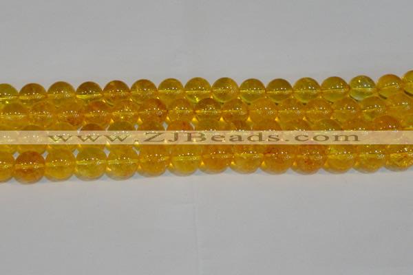 CNC404 15.5 inches 12mm round dyed natural white crystal beads