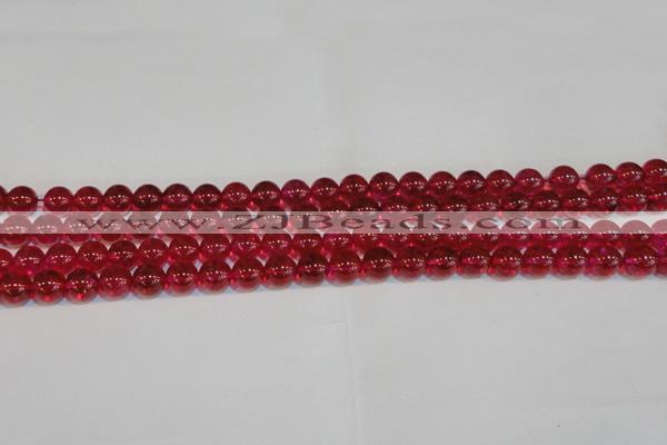 CNC410 15.5 inches 4mm round dyed natural white crystal beads