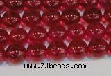 CNC411 15.5 inches 6mm round dyed natural white crystal beads