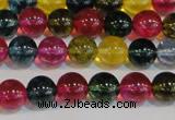 CNC452 15.5 inches 8mm round dyed natural white crystal beads