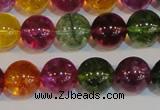 CNC453 15.5 inches 10mm round dyed natural white crystal beads