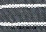 CNC50 15.5 inches 4mm faceted round grade A natural white crystal beads