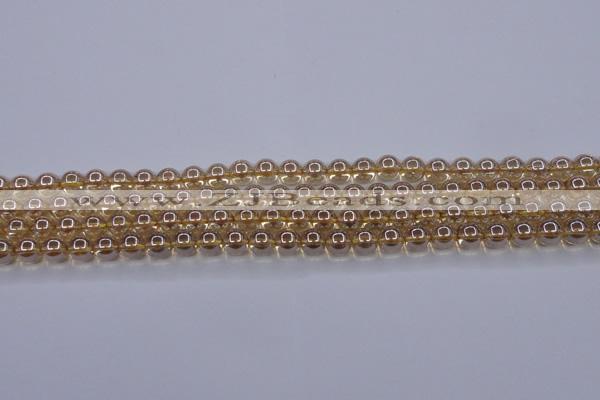 CNC500 15.5 inches 4mm round dyed natural white crystal beads