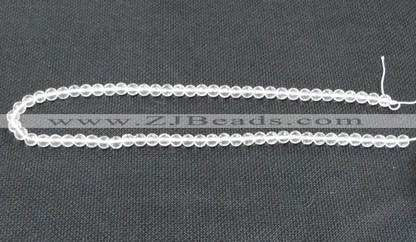 CNC51 15.5 inches 6mm faceted round grade A natural white crystal beads