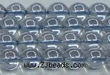 CNC510 15.5 inches 8mm round dyed natural white crystal beads