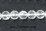 CNC53 15.5 inches 10mm faceted round grade A natural white crystal beads