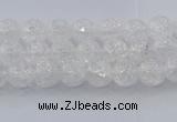 CNC550 15.5 inches 4mm round natural crackle white crystal beads