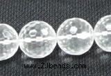 CNC57 15.5 inches 18mm faceted round grade A natural white crystal beads