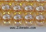 CNC578 15.5 inches 10mm round plated natural white crystal beads