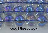 CNC589 15.5 inches 8mm round plated natural white crystal beads
