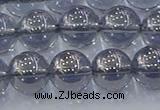 CNC597 15.5 inches 12mm round plated natural white crystal beads