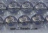 CNC598 15.5 inches 14mm round plated natural white crystal beads