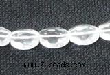 CNC62 15.5 inches 10*14mm faceted rice grade A natural white crystal beads