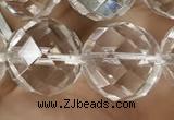 CNC708 15.5 inches 18mm faceted round white crystal beads