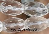 CNC722 15.5 inches 8*12mm faceted rice white crystal beads