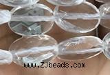 CNC762 15.5 inches 8*12mm faceted oval white crystal beads