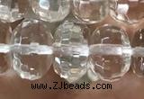 CNC800 15.5 inches 7*11mm faceted rondelle white crystal beads