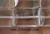 CNC812 15.5 inches 10*14mm faceted rectangle white crystal beads