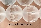 CNC853 15.5 inches 12mm faceted round white crystal beads