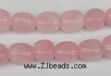 CNG07 15.5 inches 9*12mm nuggets rose quartz gemstone beads