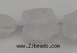 CNG1003 15.5 inches 15*25mm - 25*30mm nuggets white crystal beads