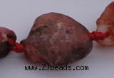 CNG1010 15.5 inches 15*25mm - 25*30mm nuggets red agate beads