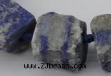 CNG1012 15.5 inches 15*25mm - 25*30mm nuggets lapis lazuli beads