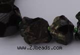 CNG1016 15.5 inches 10*14mm - 18*25mm nuggets green garnet beads